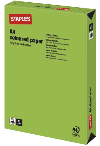 Kulørt papir A4 80g Grøn 