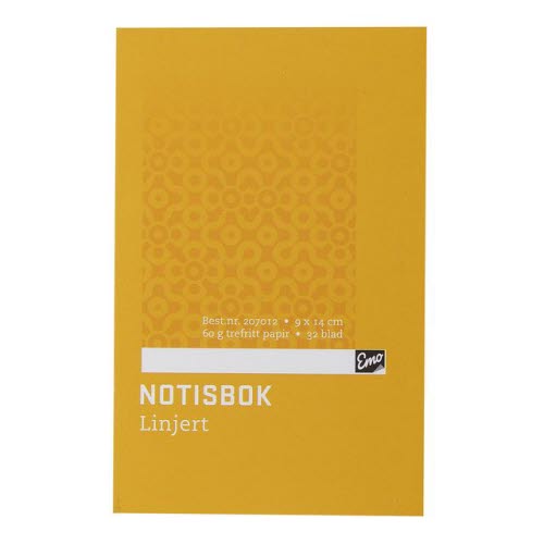 Notisbok EMO 9x14cm 60g 32blad linjer