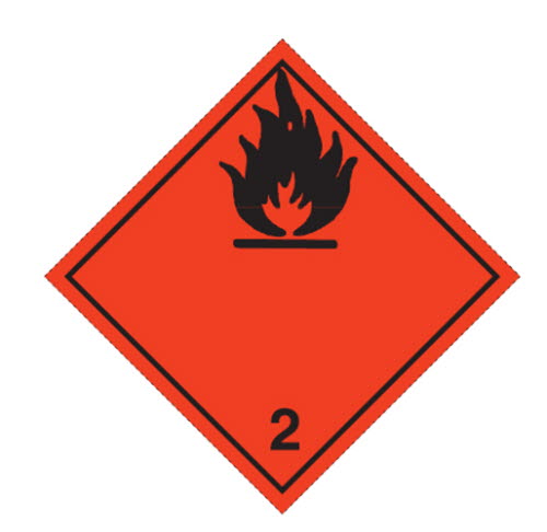 Etikett - ADR 2 Brandfarlig gas
