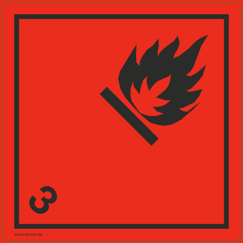 Etiket - ADR 3 Brandfarlig væske